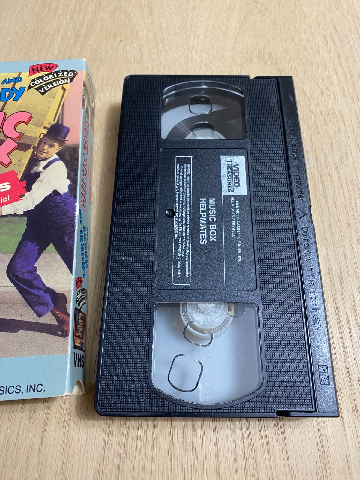 Laurel & Hardy in the Music Box VHS Colorized Version Nice Condition Comedy