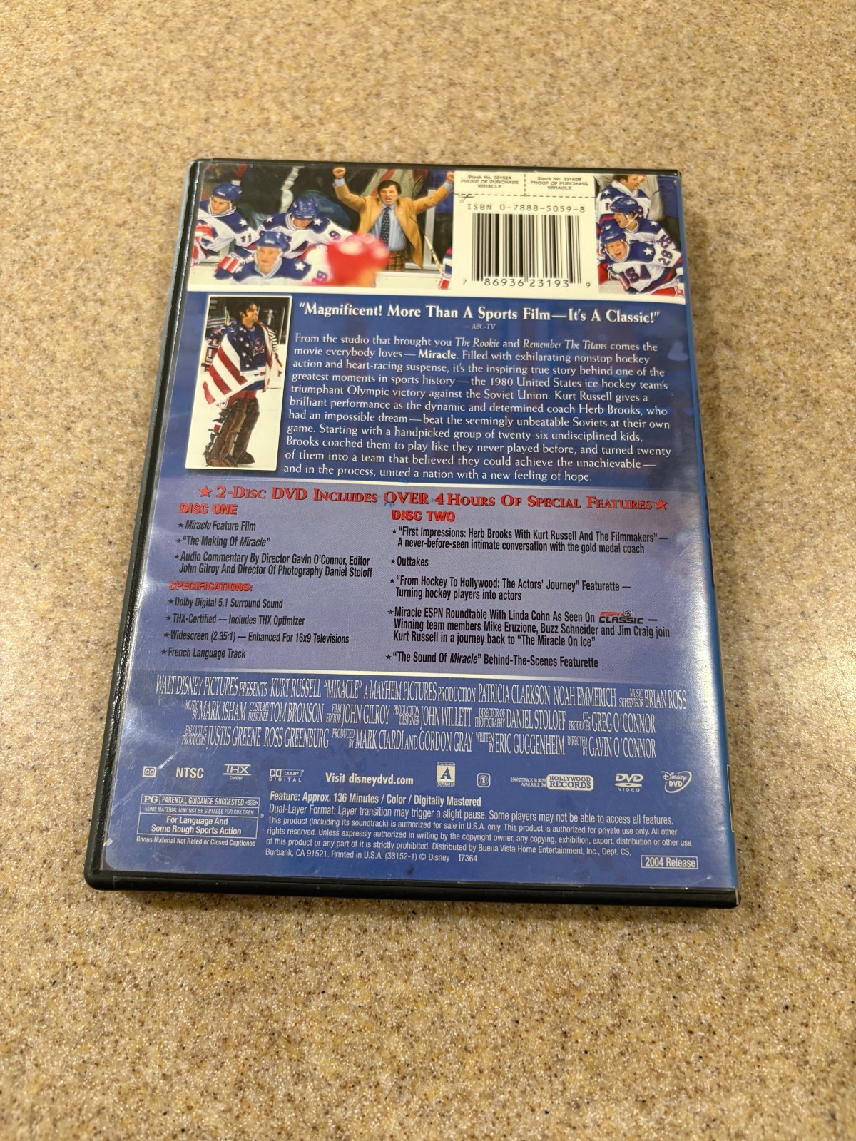 Walt Disney Pictures Miracle Special Edition 2-Disc DVD Widescreen Kurt Russell