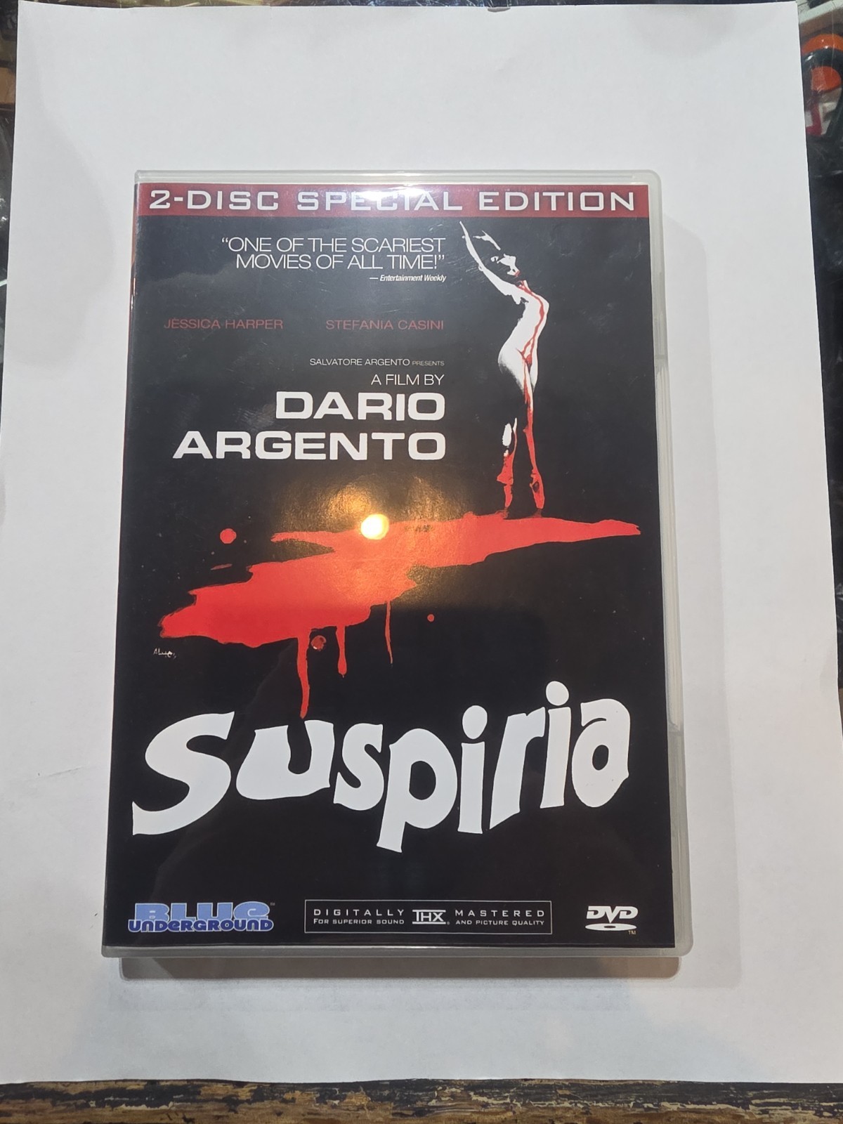 Suspiria DVD 1977 Blue Underground 2‑Disc Set Dario Argento Region Free Good