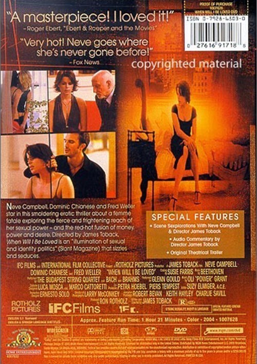 When Will I Be Loved (DVD, 2005) Fred Weller, Dominic Chianese, Neve Campbell