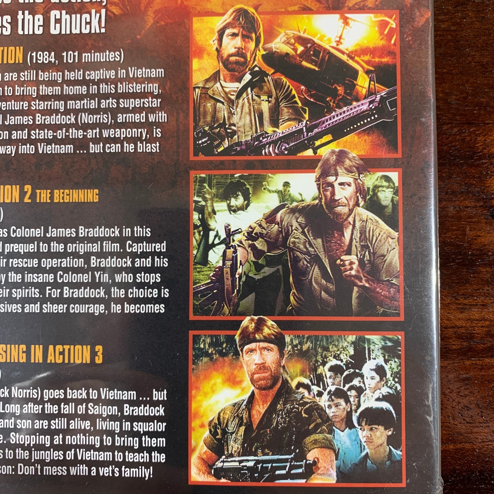Chuck Norris Triple Threat DVD NEW Braddock Missing In Action 1, 2, + 3