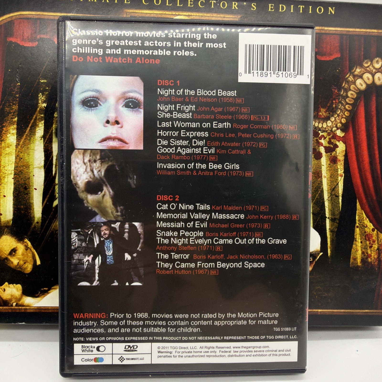 Horror: 50 Movies (DVD, 2011, 8-Disc Set Ultimate Collectors Edition) Lon Chaney