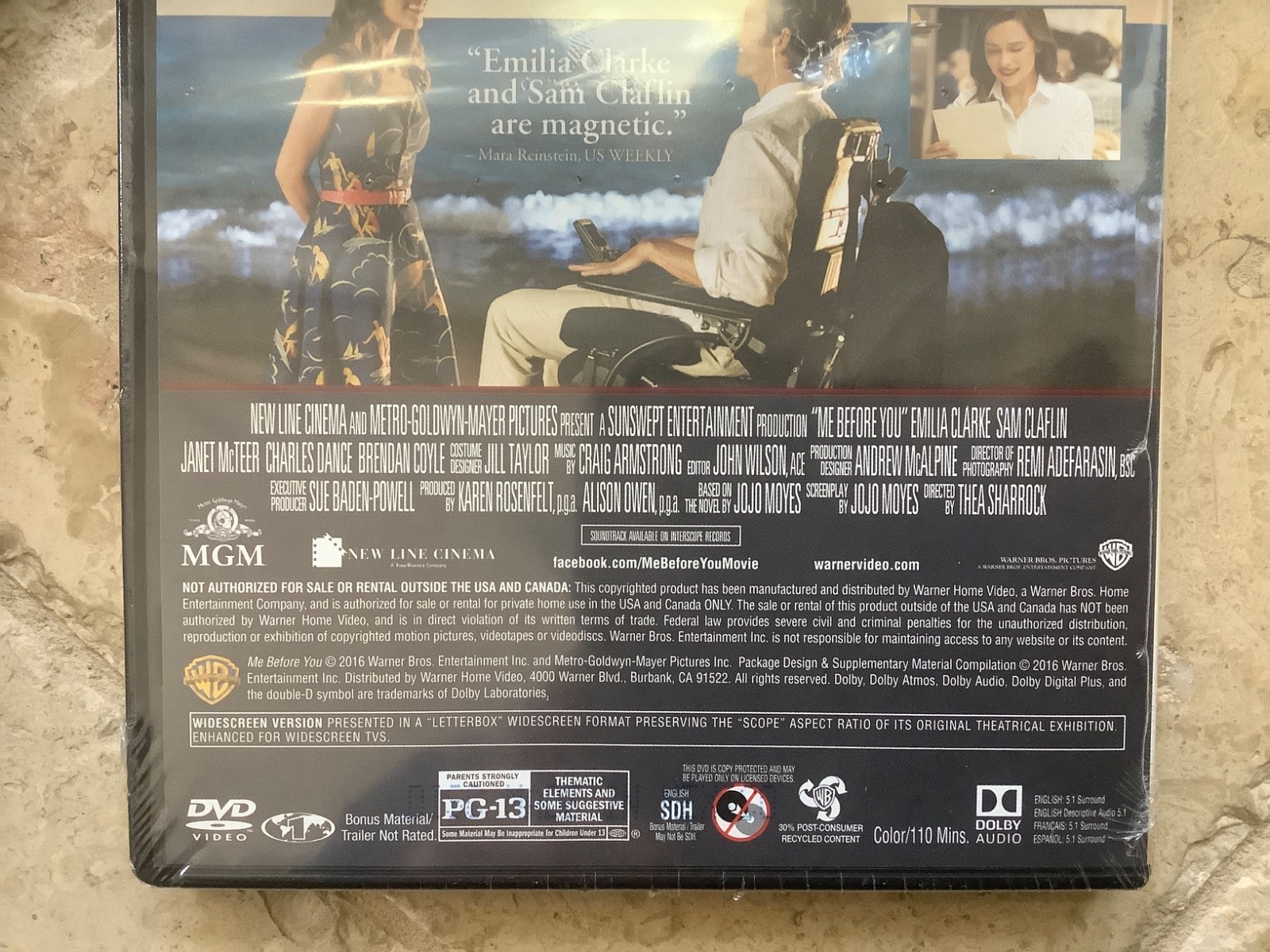 Me Before You (DVD, 2016) – Emilia Clarke & Sam Elaflin (New Sealed)