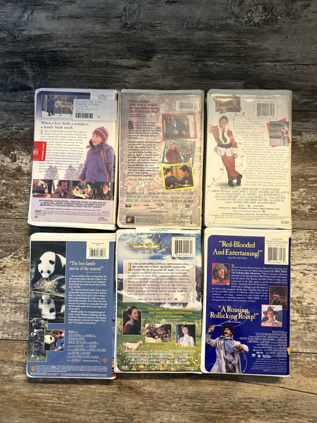 VHS -Lot Of 6 Various Vintage Tapes – Titles In Description
