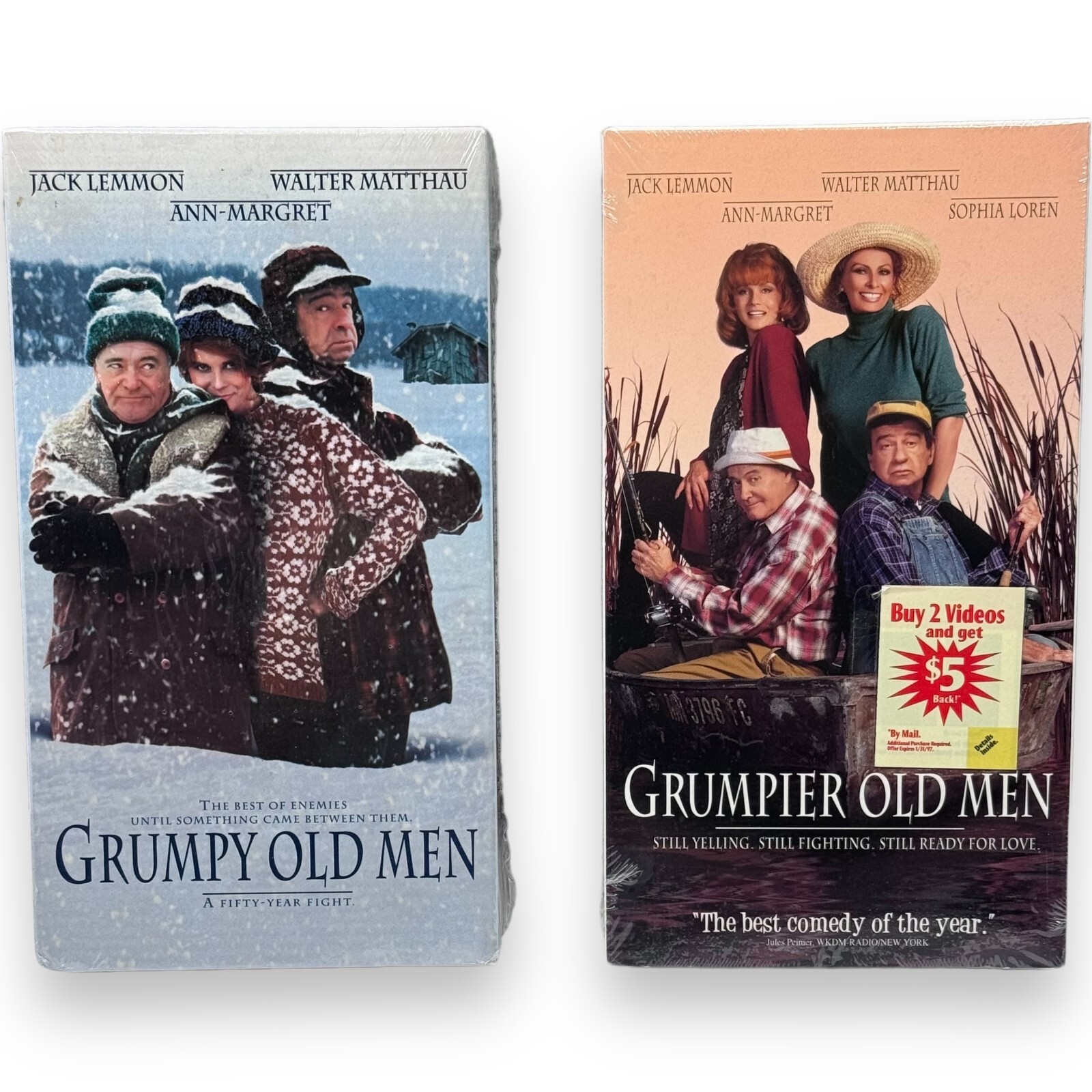 Grumpy Old Men & Grumpier Old Men VHS Lot of 2 Lemmon Matthau Sealed