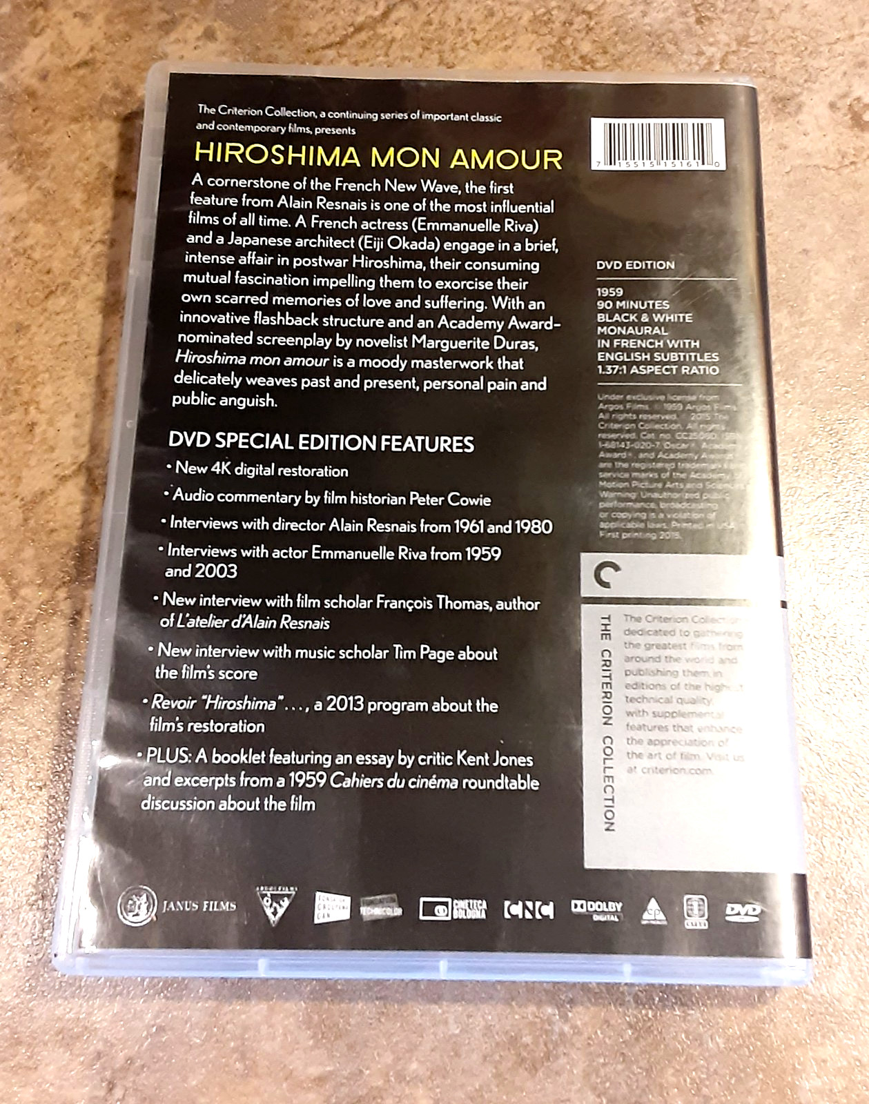 HIROSHIMA MON AMOUR ~ A Film By Alain Resnais • The Criterion Collection (DVD)