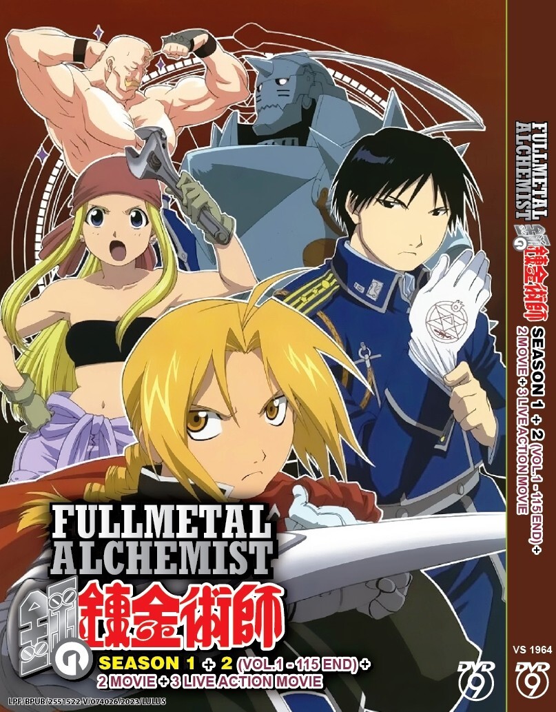 Fullmetal Alchemist Season 1-2 + 2 Anime Movie + 3 Live Action Movie DVD