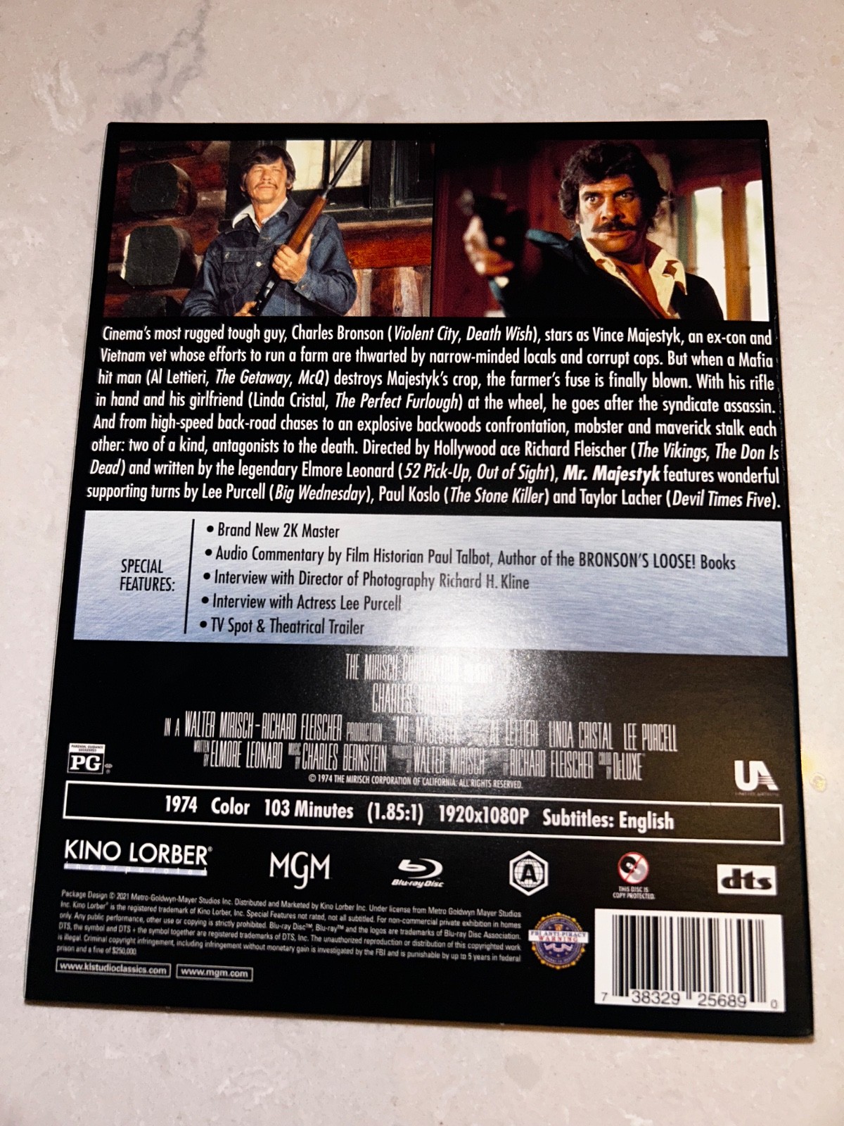 No Discs-SLIP COVER ONLY- Mr. Majestyk Blu Ray-Kino Lorber Cult Action