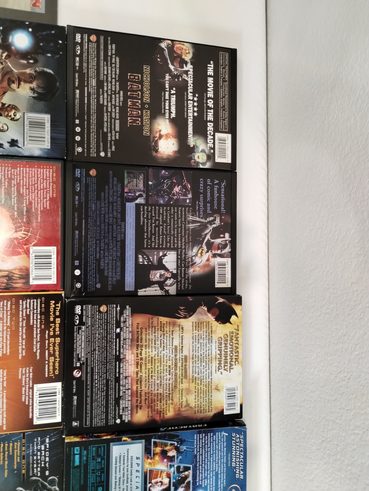 Marvel / DC Movies DVD Lot of 19 + 2 Makings of DVDs Excellent Condition