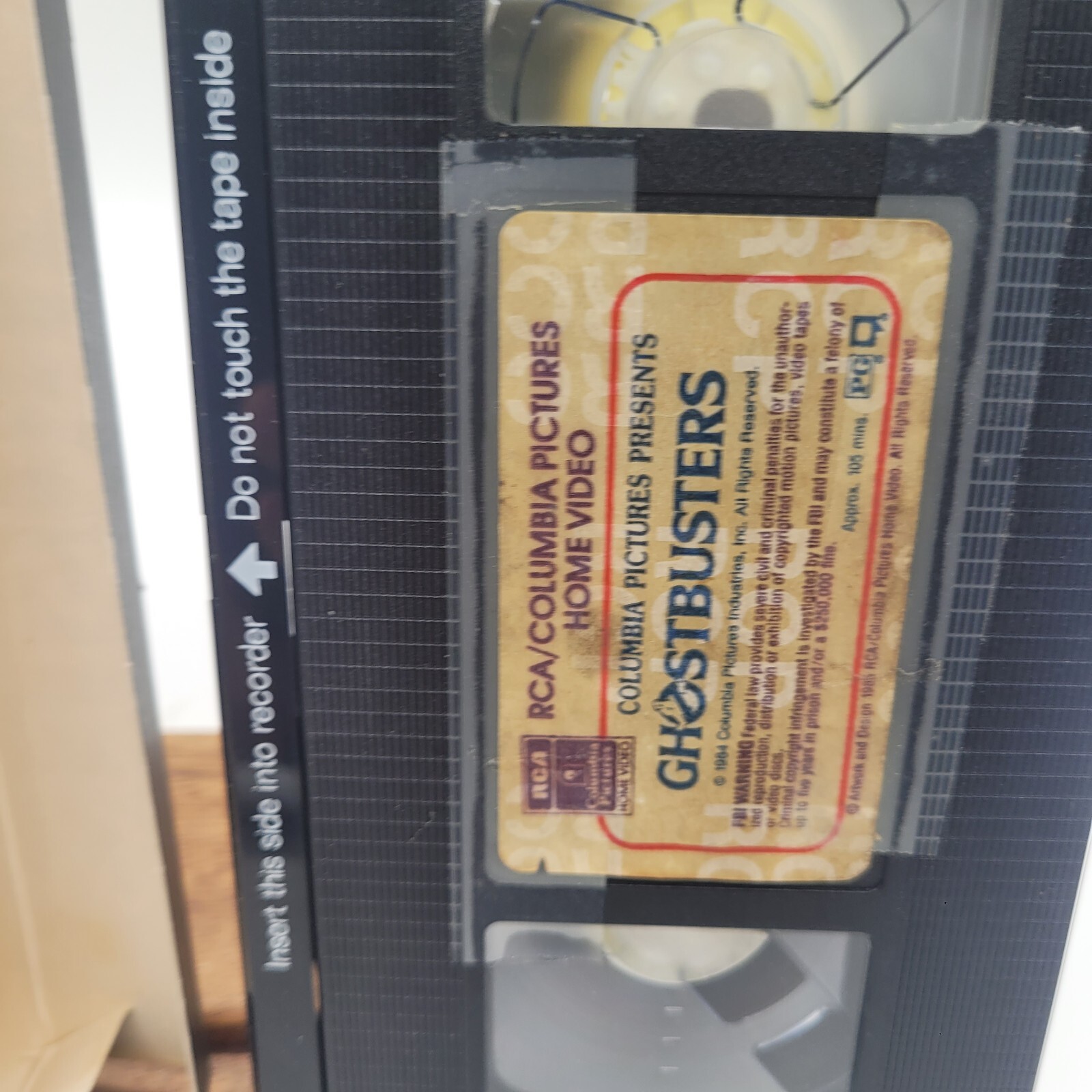 Ghostbusters VHS Side Load Box Cover Red Border Slipcase Rare VCR Tape 1980s