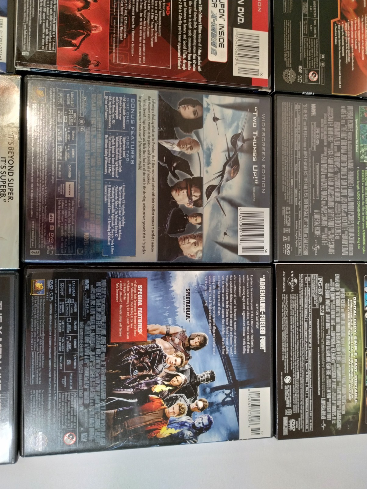 Marvel / DC Movies DVD Lot of 19 + 2 Makings of DVDs Excellent Condition