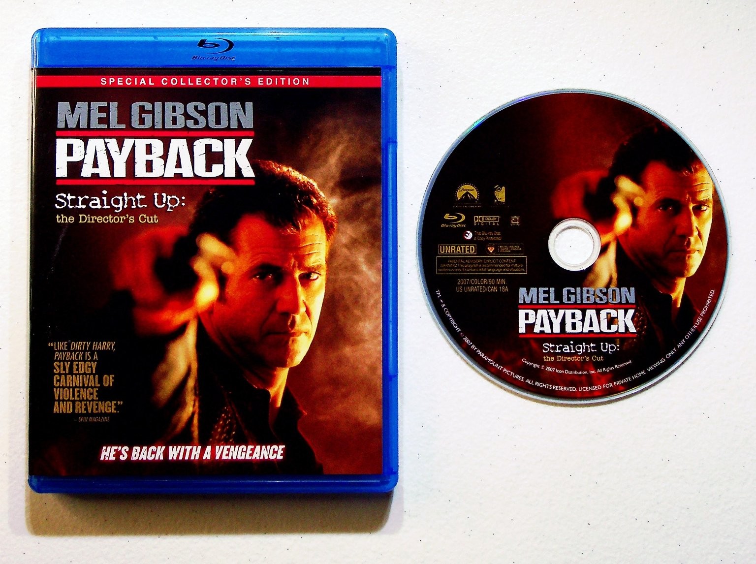 Payback Blu-ray 2007 Director’s Cut Special Collector’s Mel Gibson Unrated