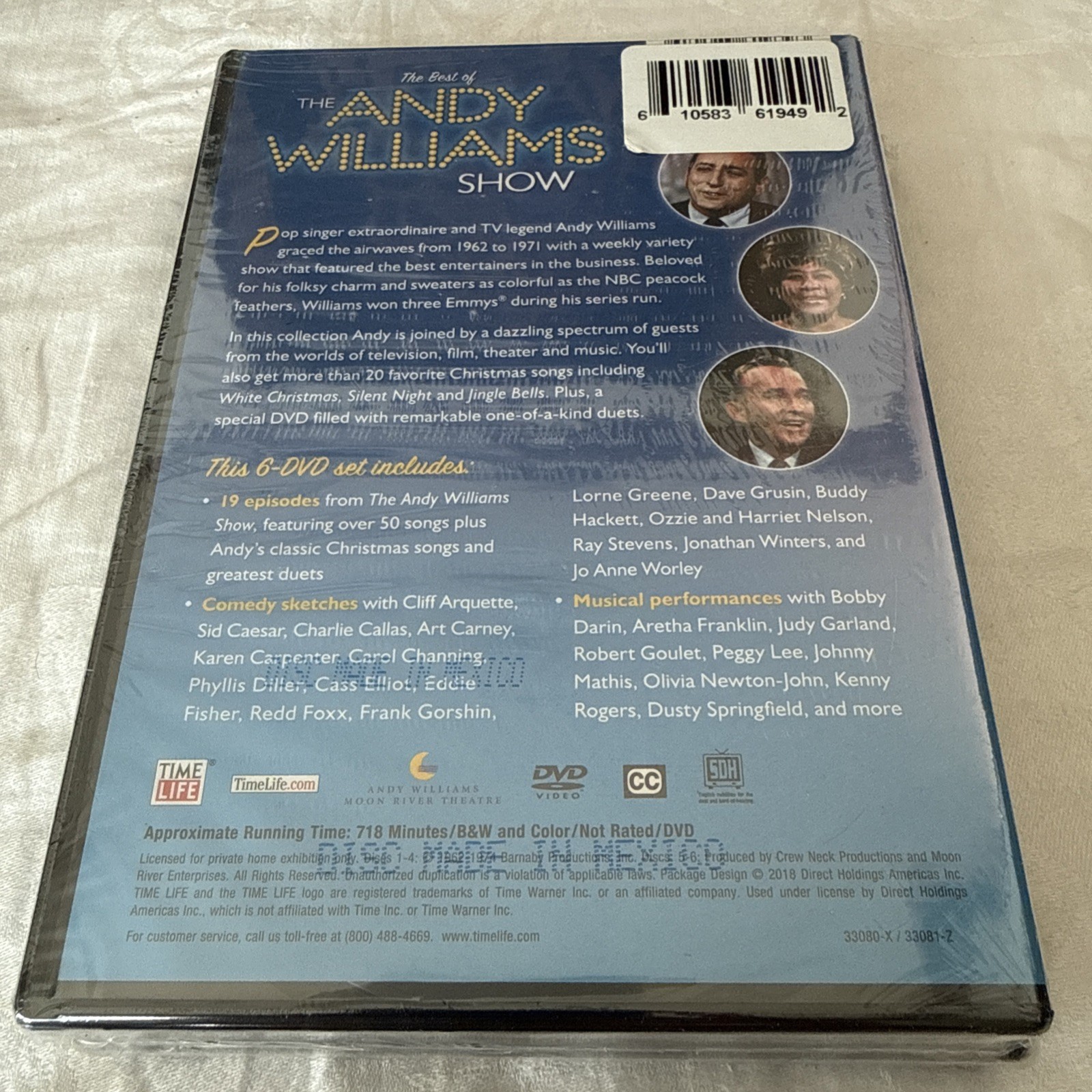 The Best of The Andy Williams Show Volumes 1 + 2 (10 DVD’s 2018) Sealed Free S/H