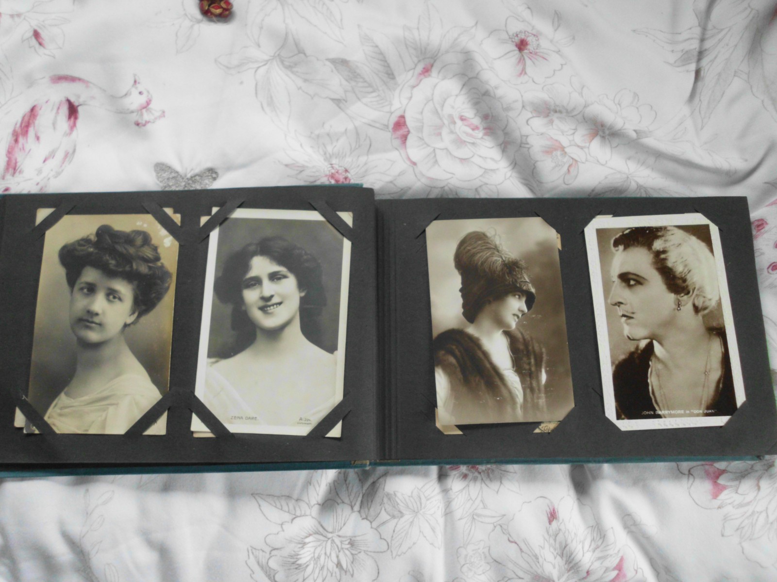 OLD SCREEN STARS PHOTO ALBUM with VARIETY STARS MALE FEMALE inc VESTA TILLEY