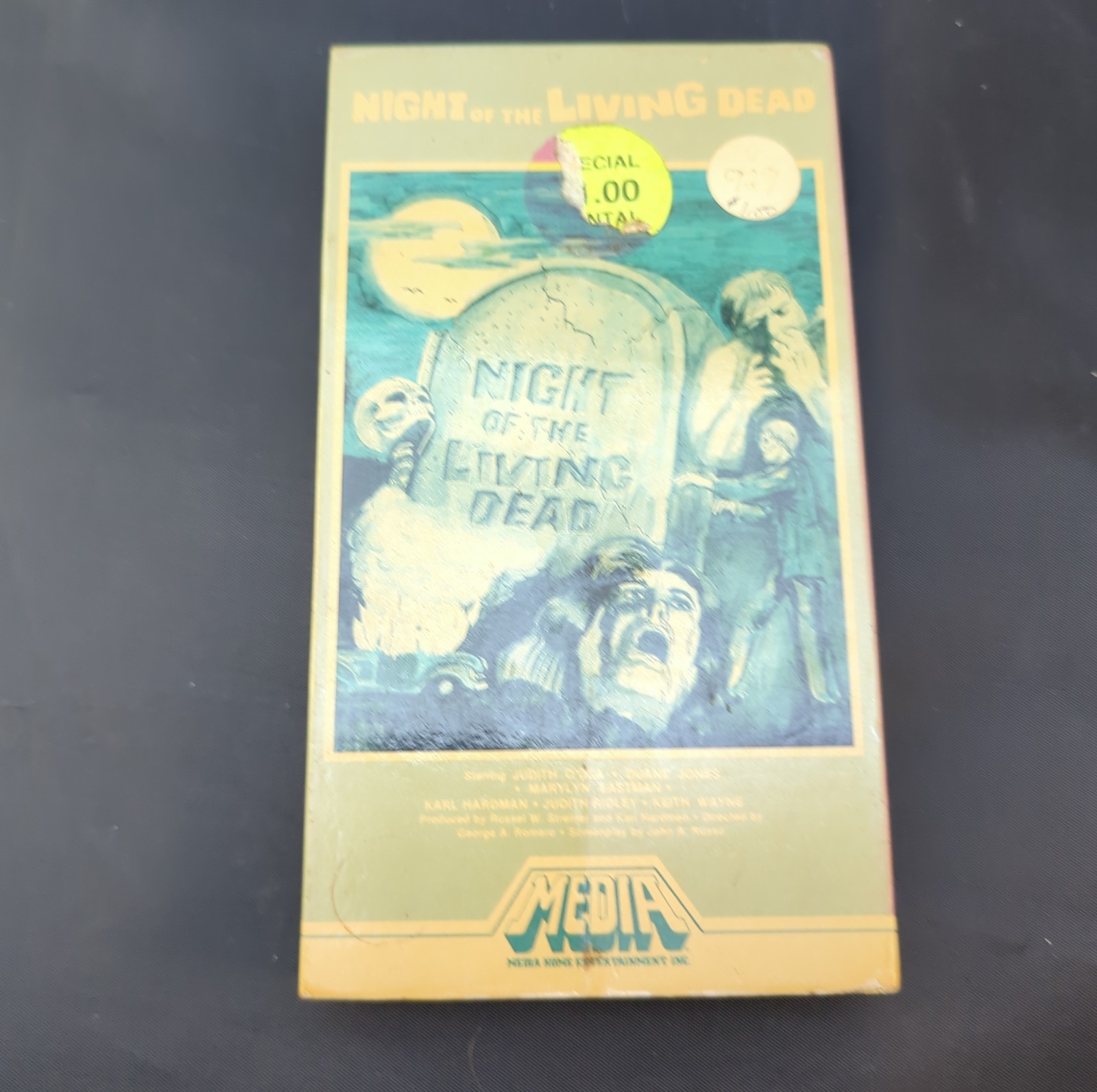 Vintage Night of the Living Dead VHS Media Home Entertainment Purple Box Horror