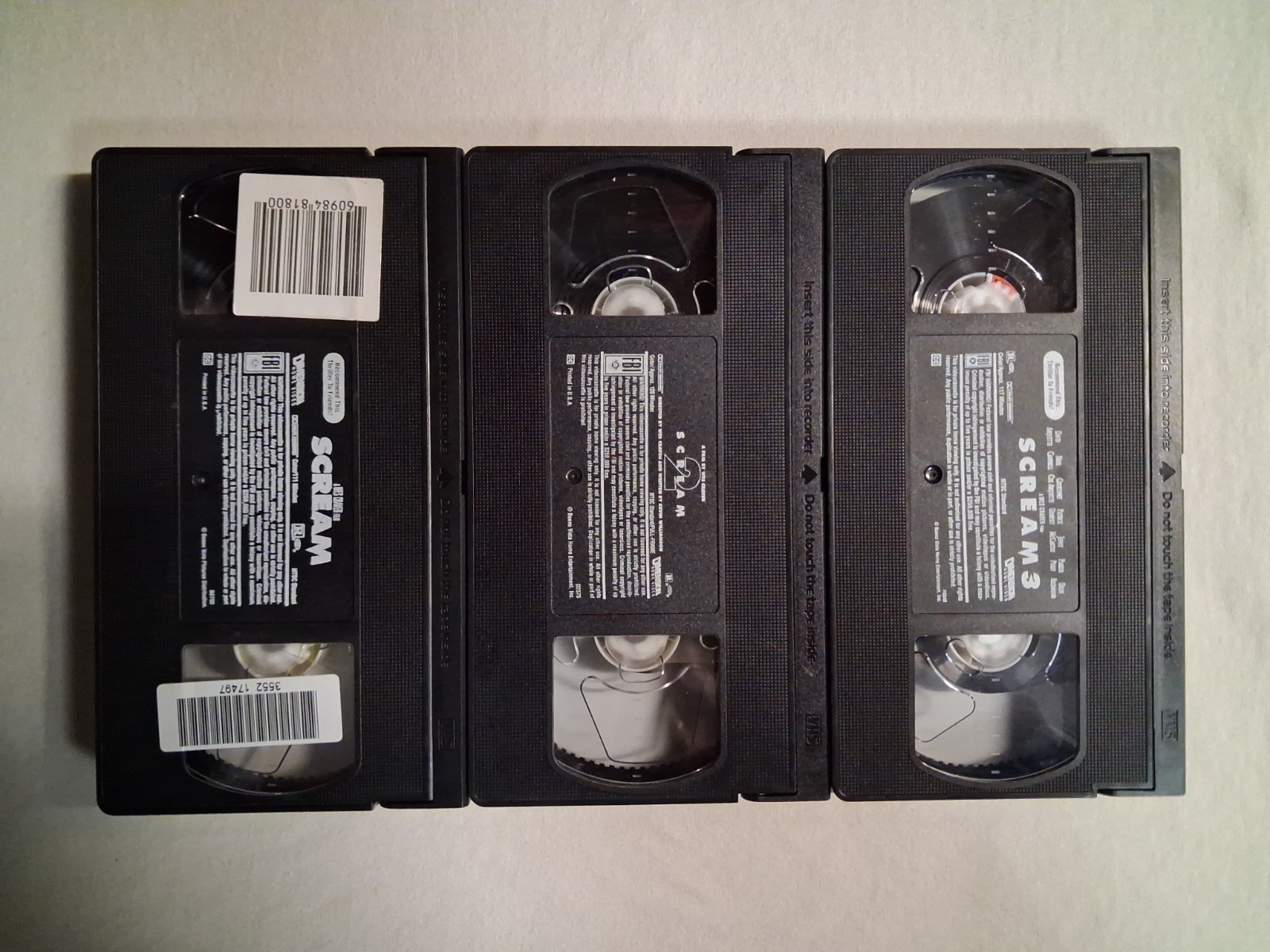 Scream Trilogy VHS Lot 1 2 3 Wes Craven Horror Collection – Tested ✔️