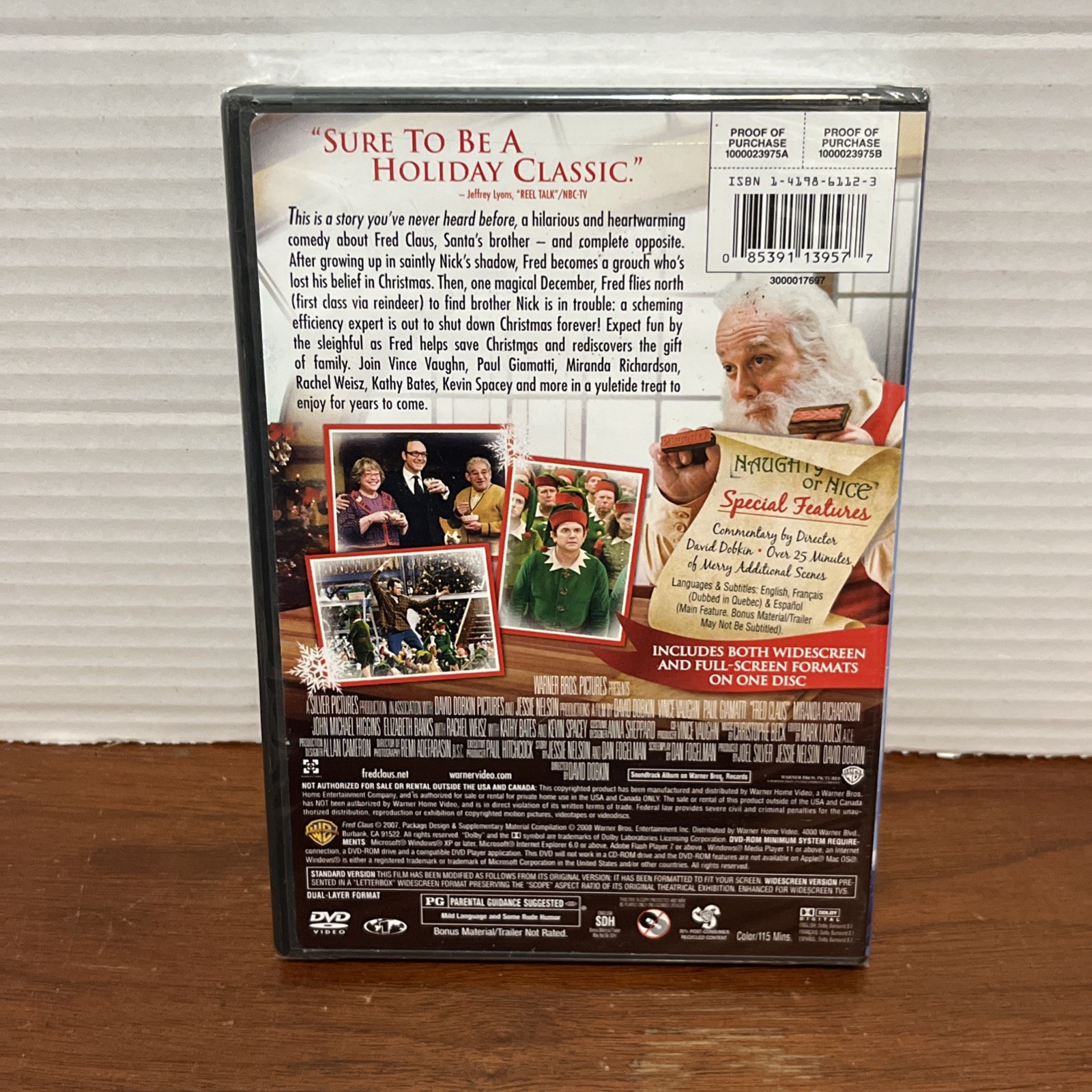 Fred Claus (DVD, 2008) Vince Vaughn Paul Giamatti NEW Sealed – Christmas Comedy