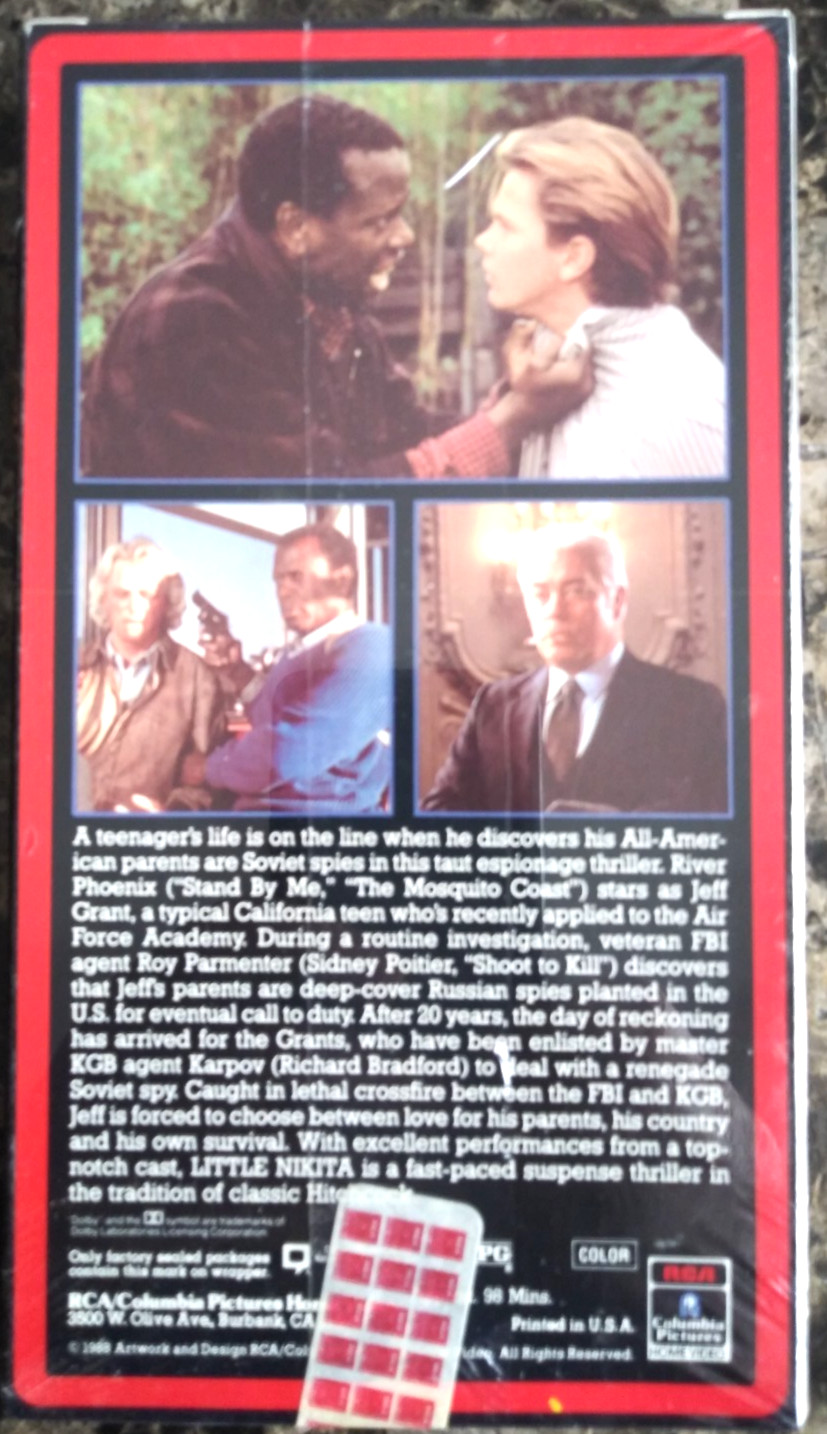 Little Nikita River Phoenix Sidney Poitier Sealed.98 Minutes vhs 1988.