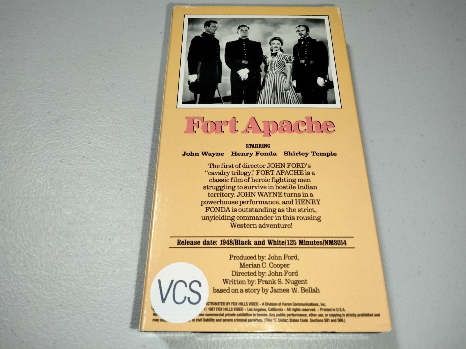 Fort Apache VHS John Wayne Henry Fonda Western