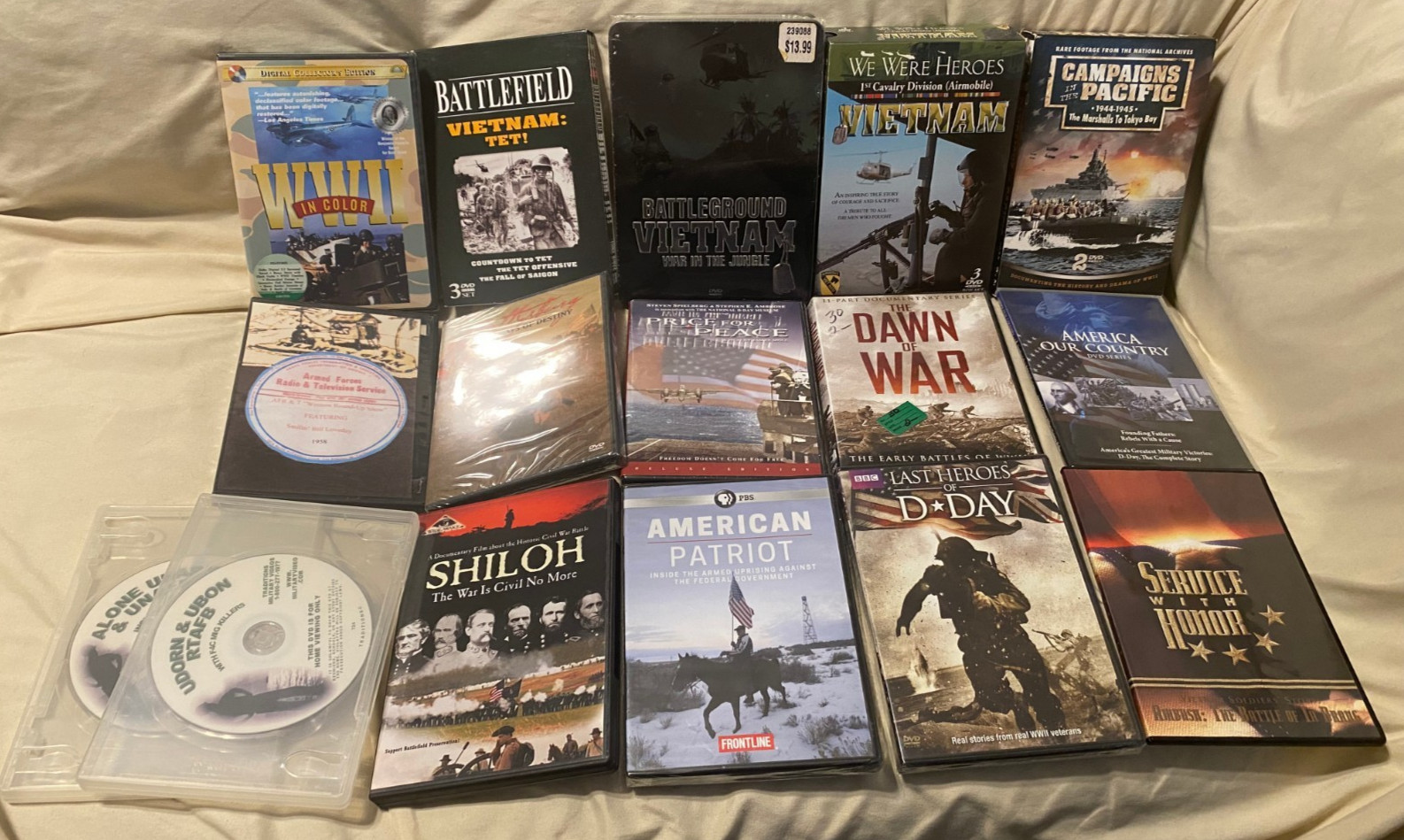 Military History Documentary DVD Lot Vietnam WWII Revolutionary & Civil War