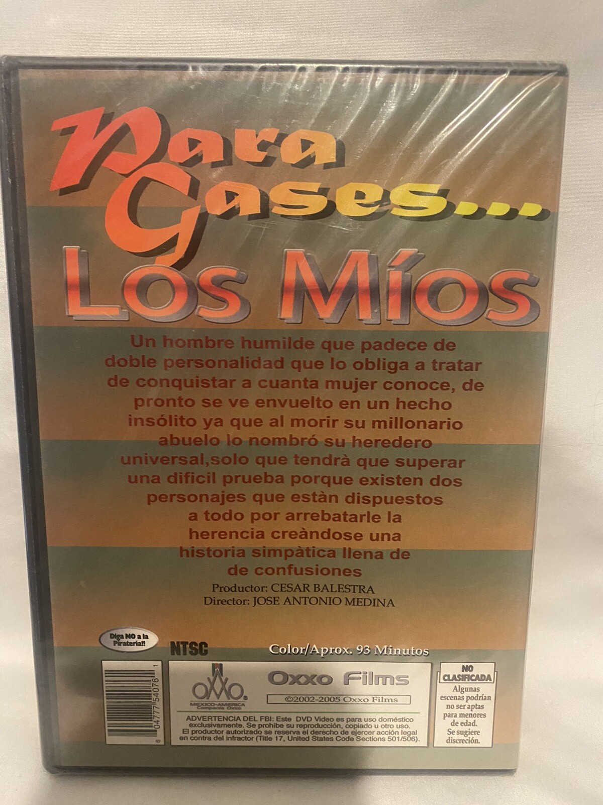 Para Gases Los mios DVD Pelicula , Alfonso Zayas , Jose Natera, Gaston Padilla