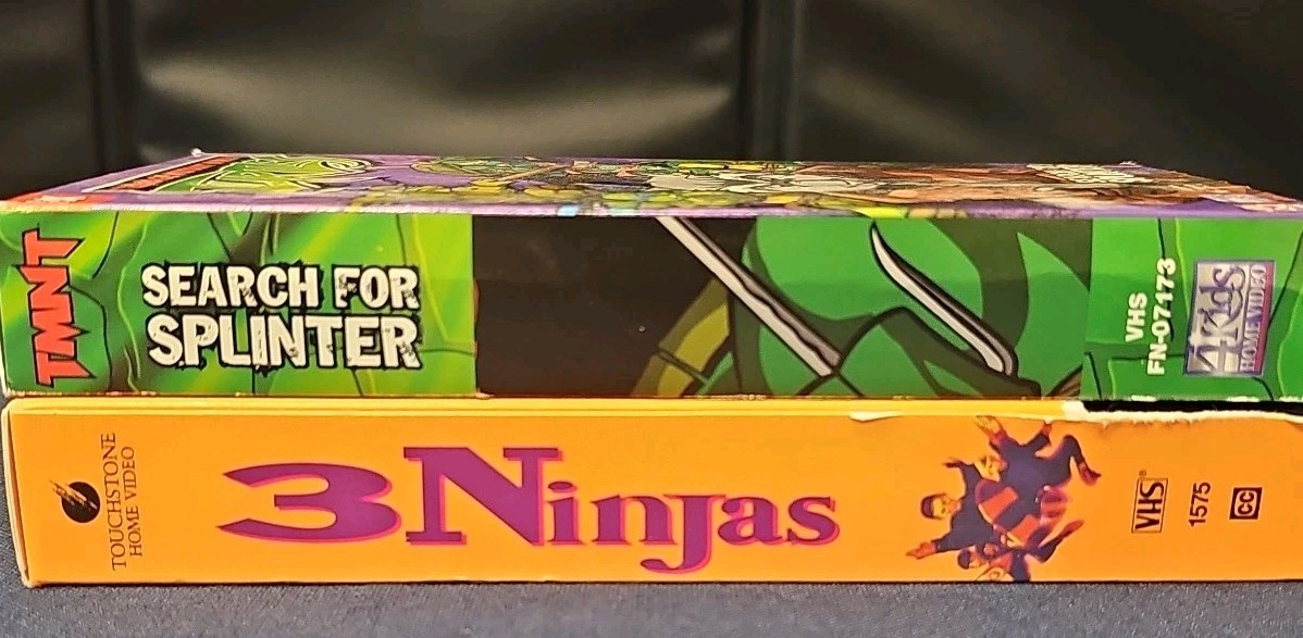Teenage Mutant Ninja Turtles – Search for Splinter + 3 Ninjas – VHS 👀