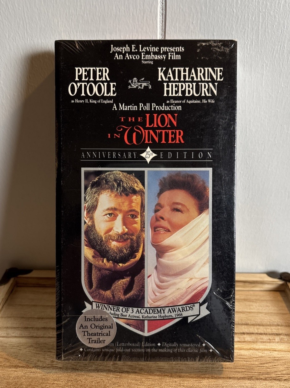 The Lion in Winter VHS Tape Movie Full Screen Katherine Hepburn Peter O’Toole