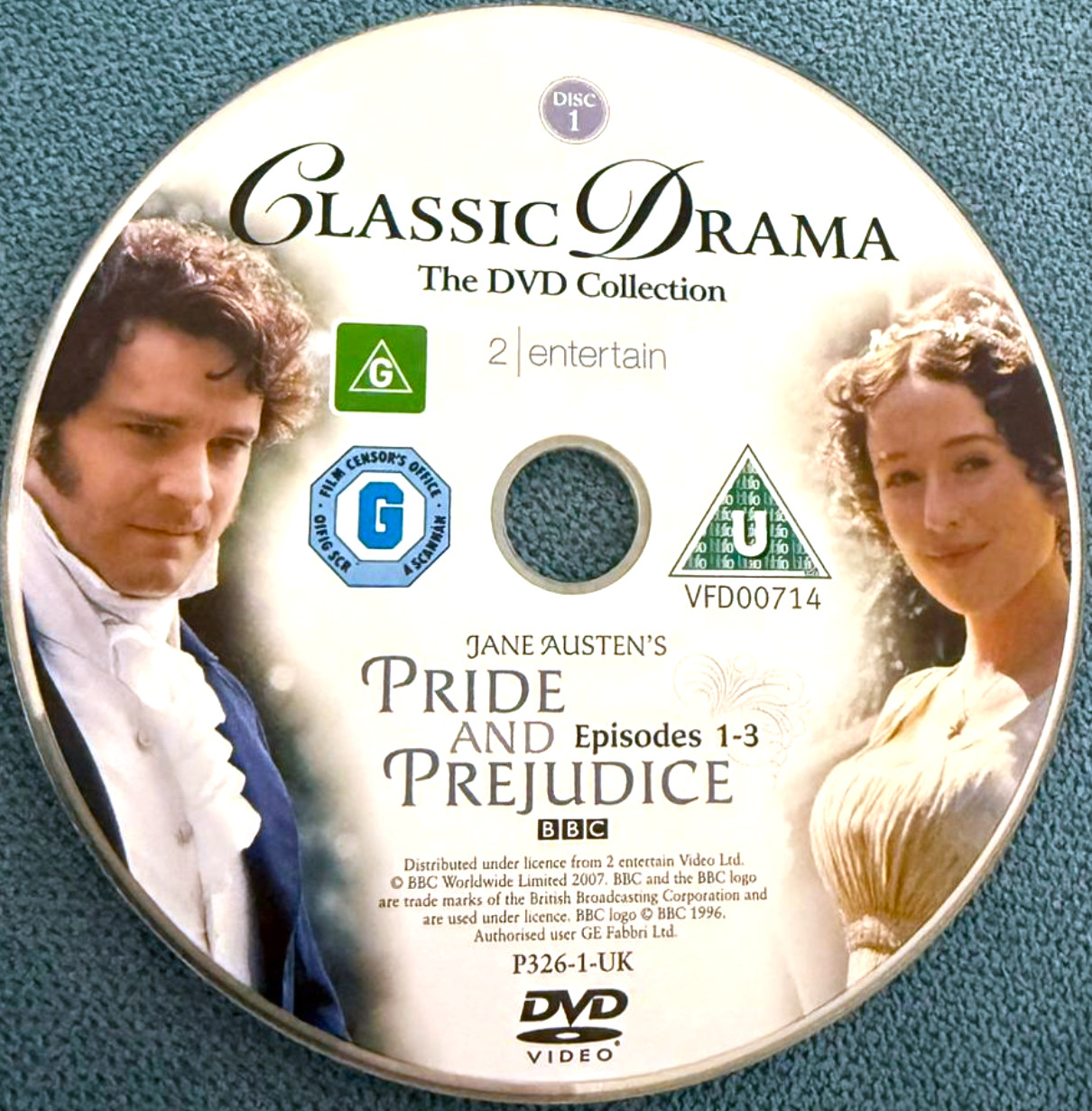 Jane Austen’s Price And Prejudice Region 4 (DVD, 1995) 2 DISCS ONLY
