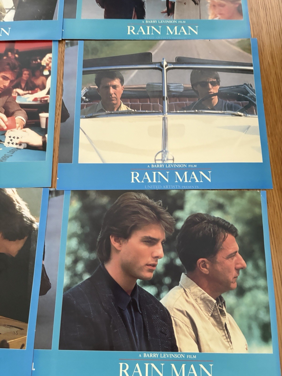RAIN MAN 1988 Lobby Card set Dustin HOFFMAN UK Cinema Tom CRUISE Oscars