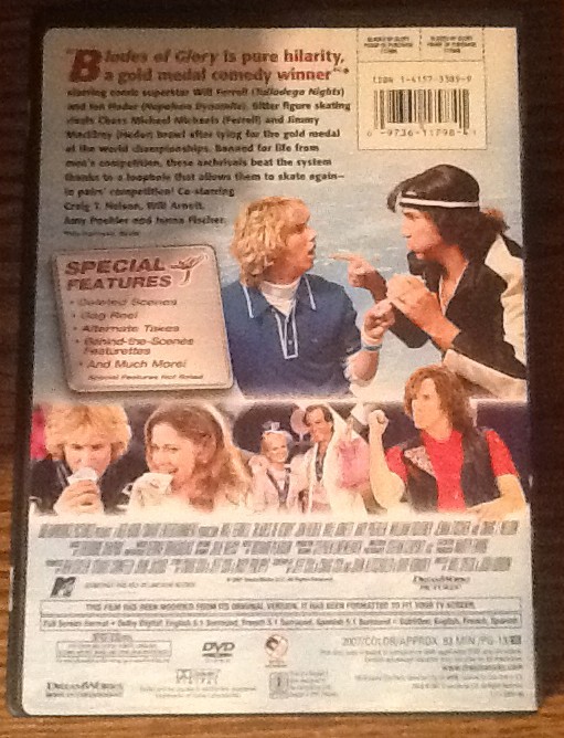 Blades of Glory DVD Widescreen Comedy Will Ferrell Jon Heder PG-13