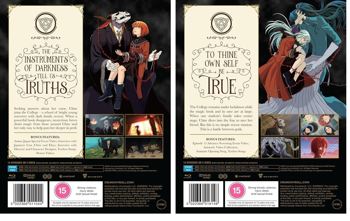 THE ANCIENT MAGUS’ BRIDE Season 2 Part 1 & 2 Blu-Ray Bundle NEW (Region A/B)