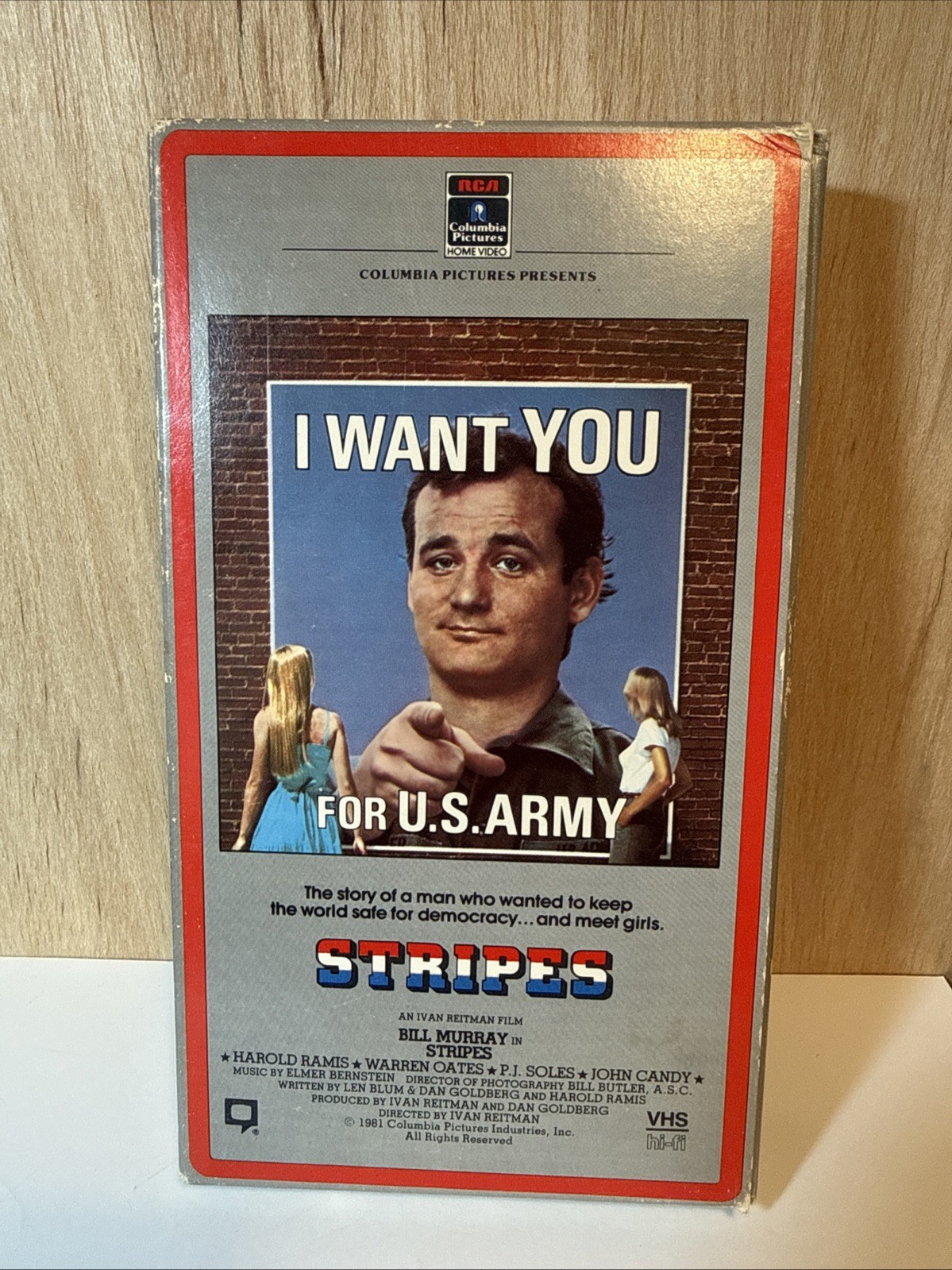 “STRIPES (1981)” RCA/Columbia Pictures VHS Tape (1985) starring Bill Murray
