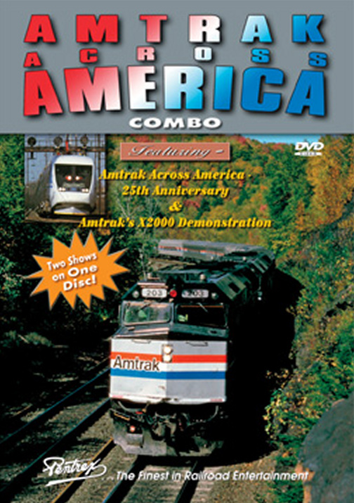 Amtrak Across America Combo DVD NEW PENTREX 25th Anniversary X2000 demonstration