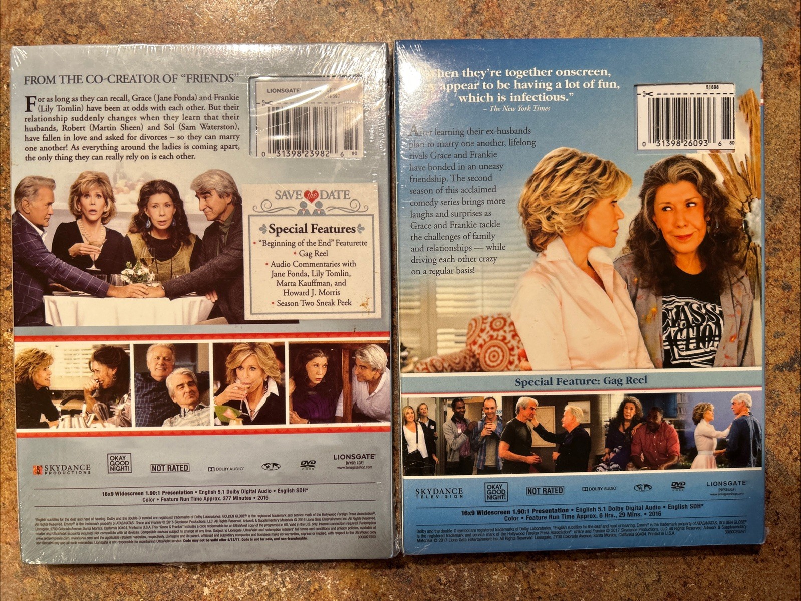 Grace and Frankie Season 1 &2 DVDs Brand New & Sealed