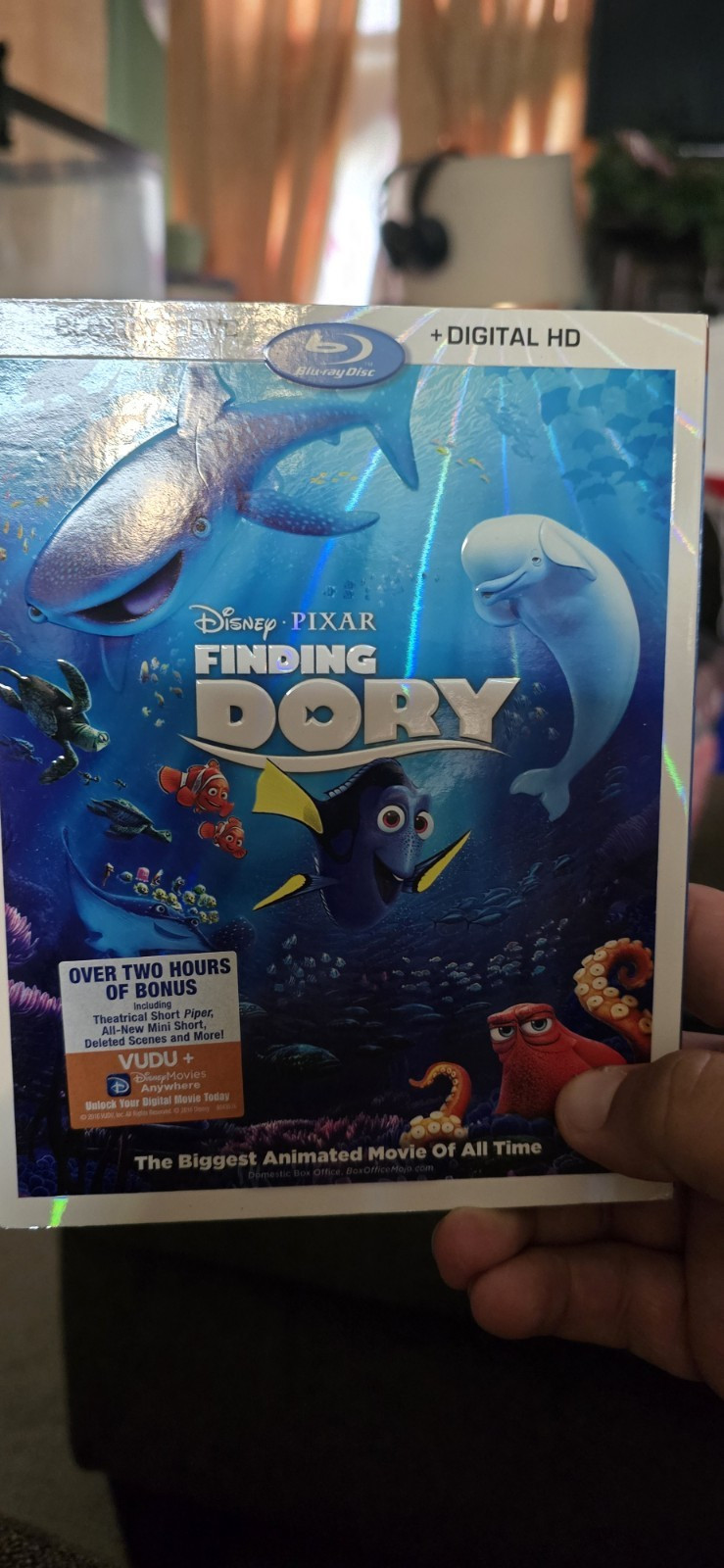 Disney Pixar Finding Dory Blu-ray + DVD + Digital Copy PG 2016 97 Min