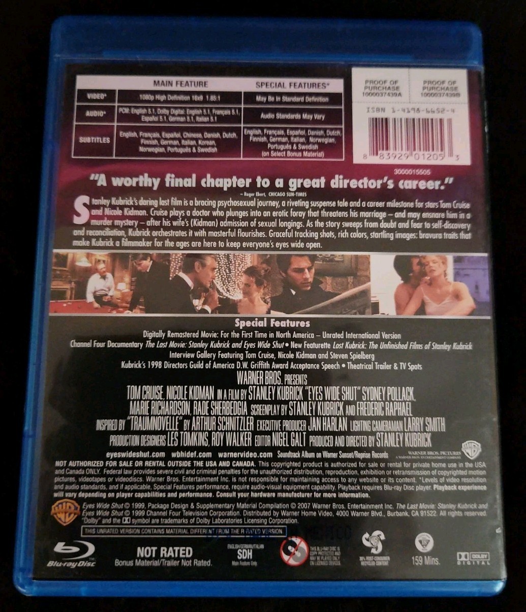 Eyes Wide Shut (Blu-ray, 1999)