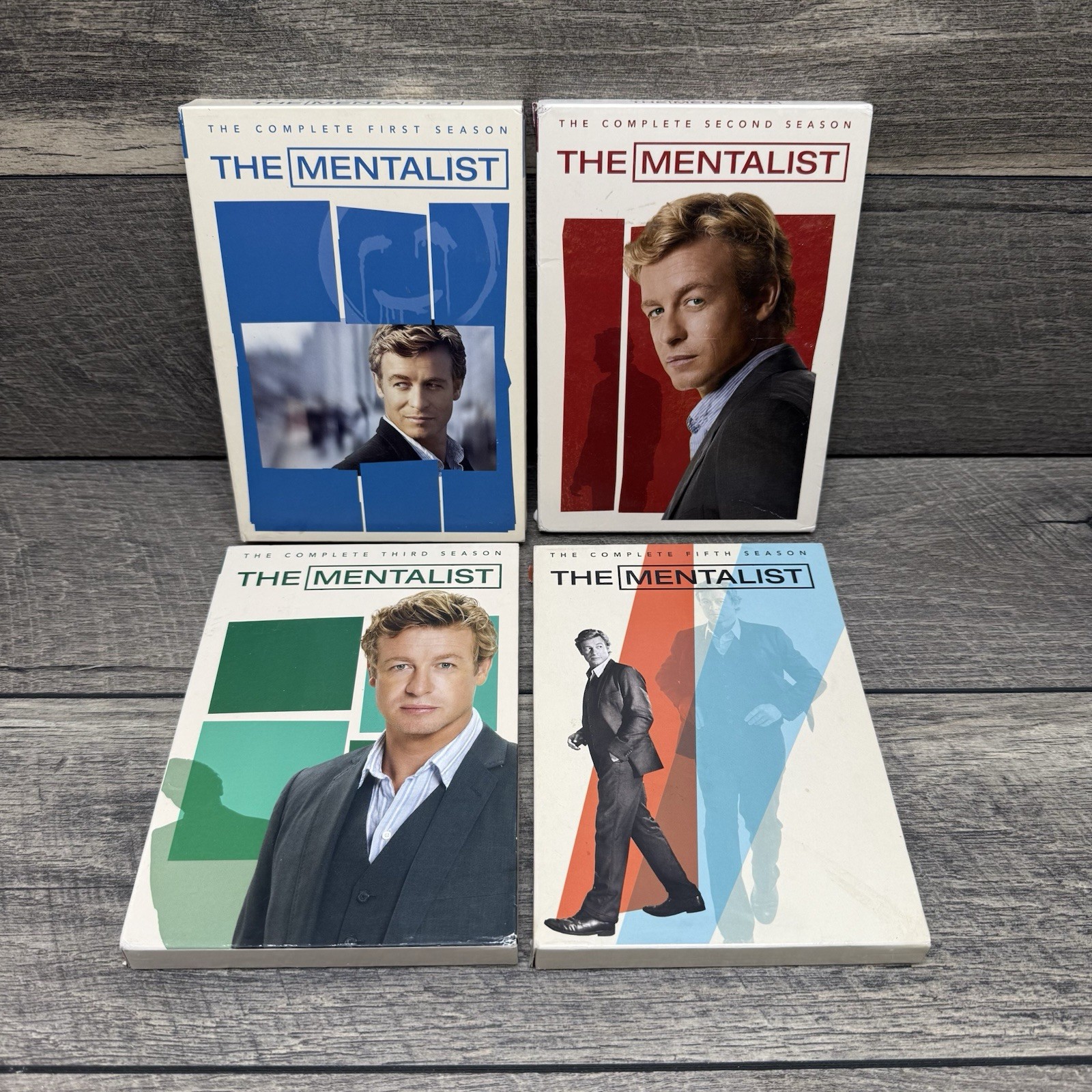 The Mentalist DVD Seasons 1 / 2 / 3 / 5 – Simon Baker TV Series Lot of 4 Sets