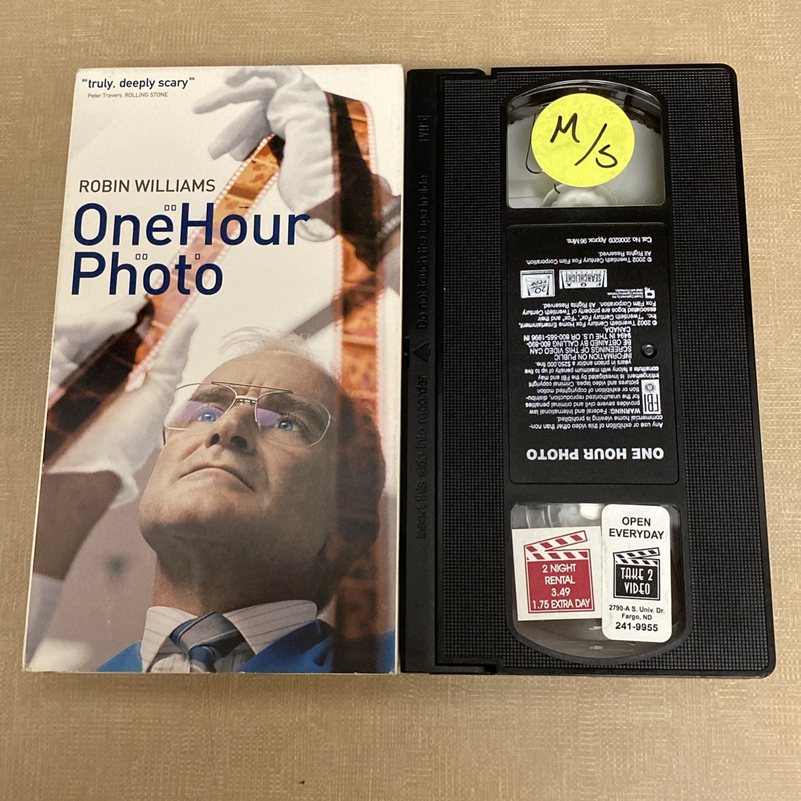 One Hour Photo VHS Robin Williams Psychological Thriller 2002 20th Century Fox
