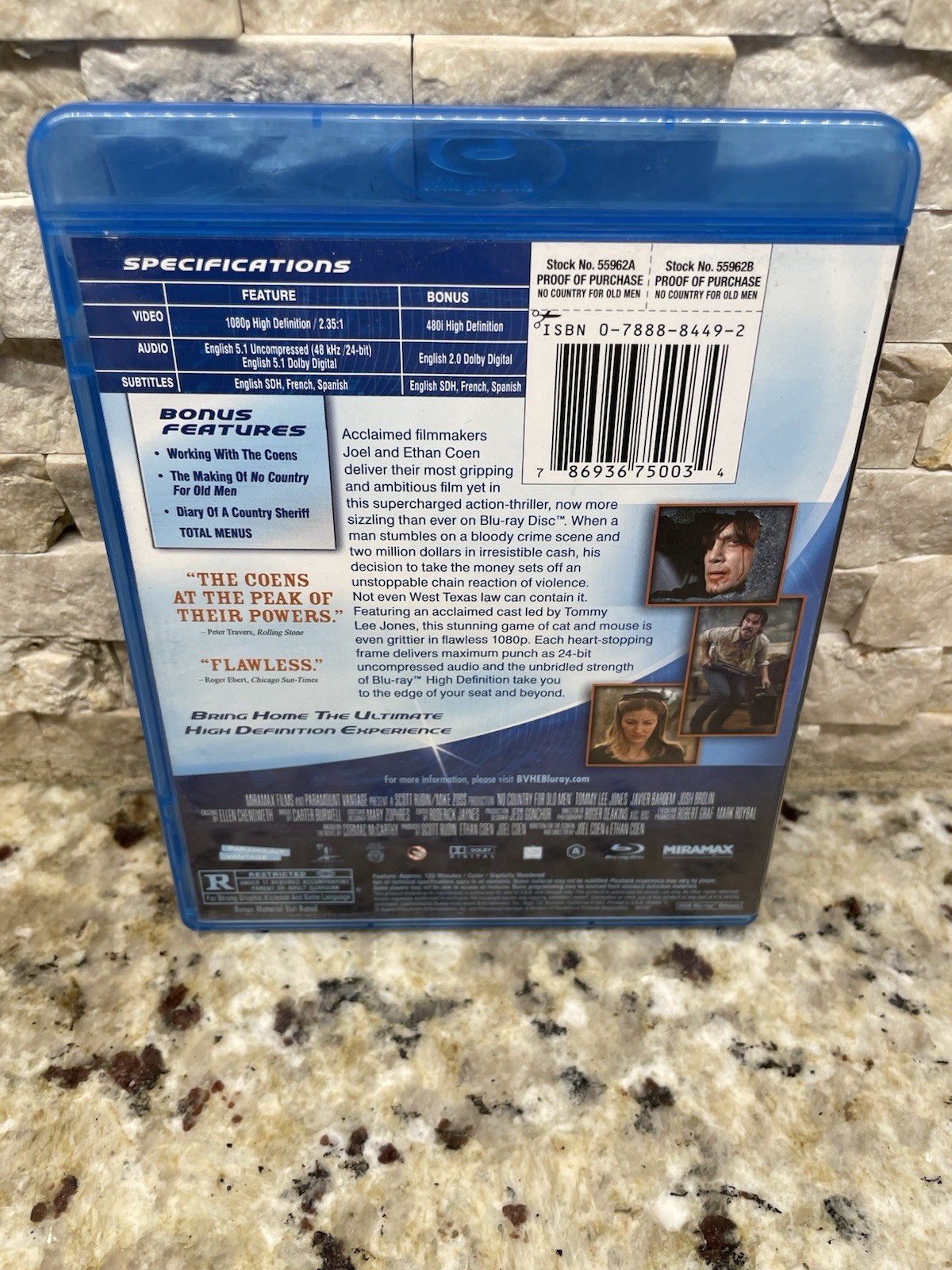 No Country for Old Men (Blu-ray, 2008) Directed by Joel Coen & Ethan Coen