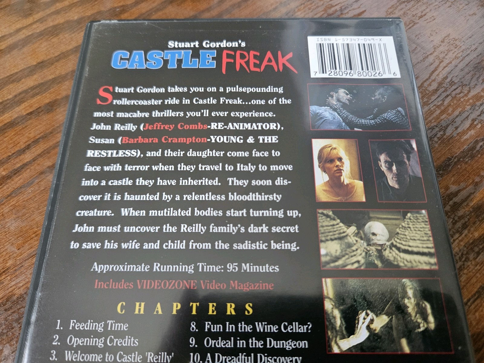 Stuart Gordon’s Castle Freak (DVD, 1995, Full Moon) Jeffrey Combs RARE OOP