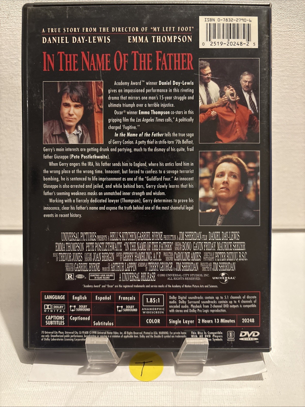 In the Name of the Father (1993) DVD Crime Drama Biography Daniel Day Lewis. T