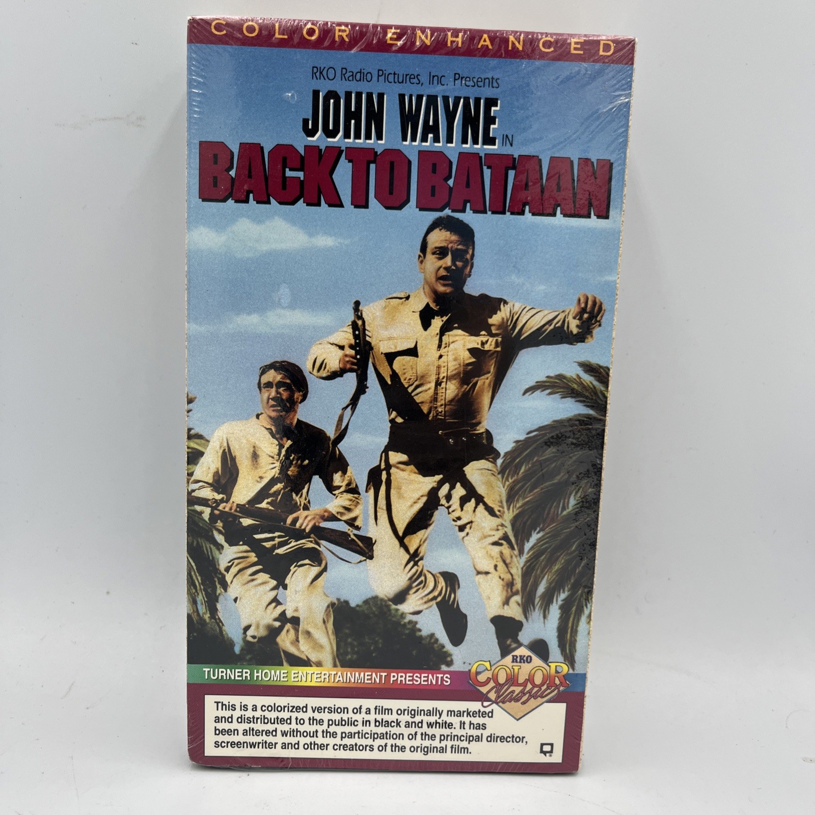 Back to Bataan starring John Wayne • VHS • Color Enhanced • New / Sealed!!!