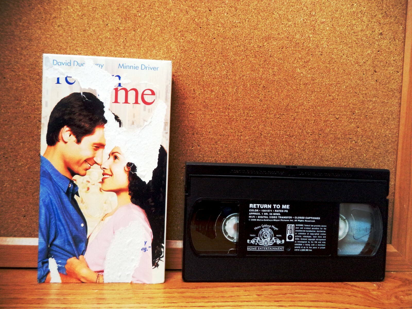 RETURN TO ME (VHS 2000) David Duchovny, Minnie Driver, Carroll O’Connor
