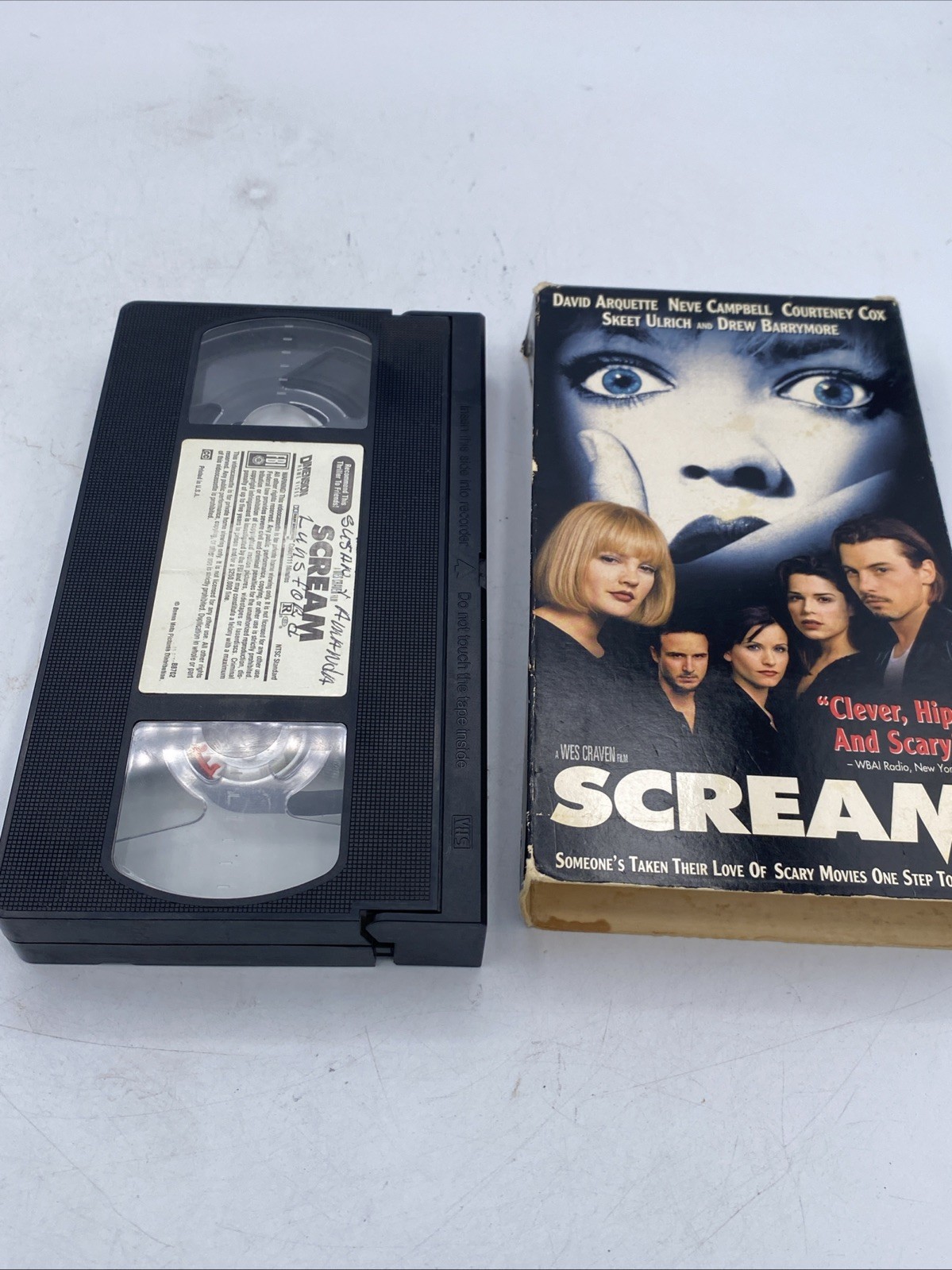 Scream (VHS, 1996, 10499) Wes Craven Horror Slasher GHOSTFACE Drew Barrymore