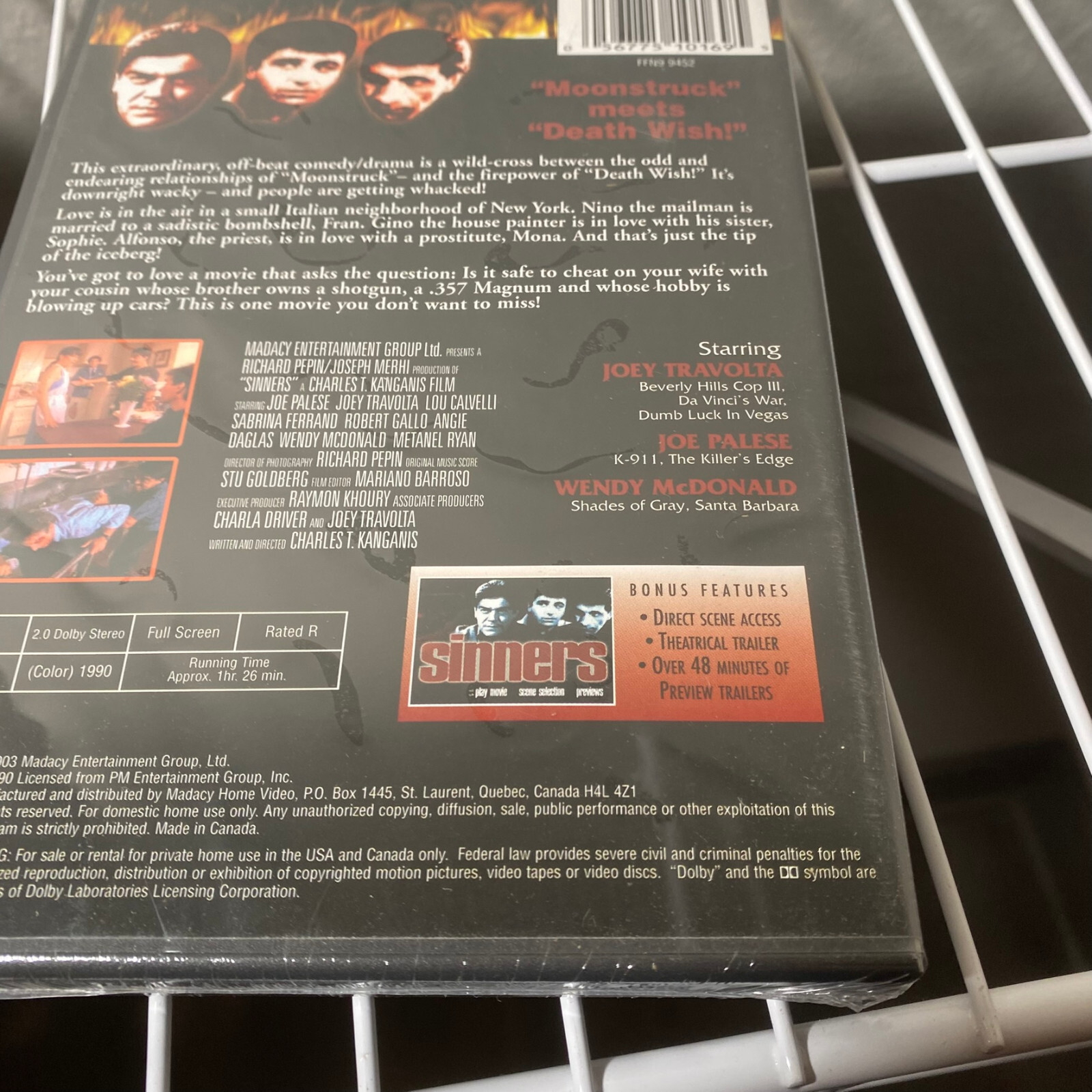 RICHARD PEPIN JOHN DAGNEN CHARLA DRIVER – Sinners – DVD – Color Dolby new