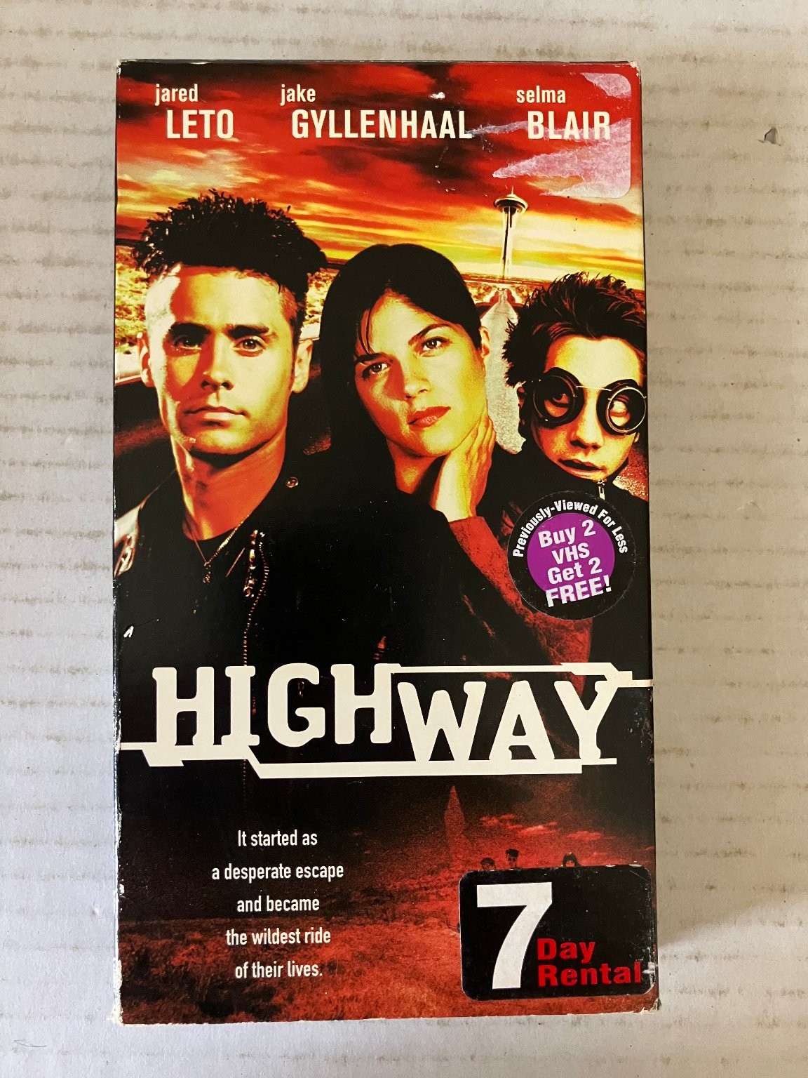 Highway VHS 2002 Crime Drama Jared Leto Jake Gyllenhaal New Line