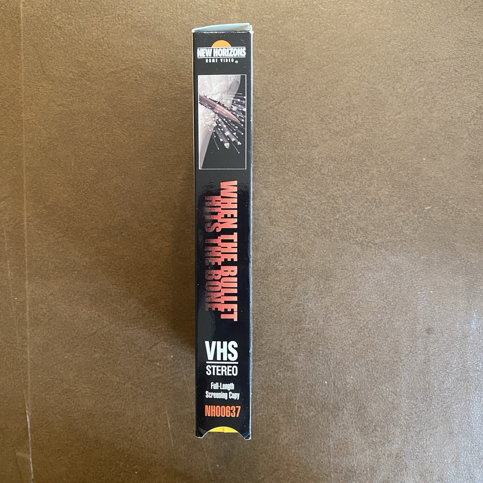 When the Bullet Hits the Bone VHS 1998 Screener Promo Yellow Tape New Horizons