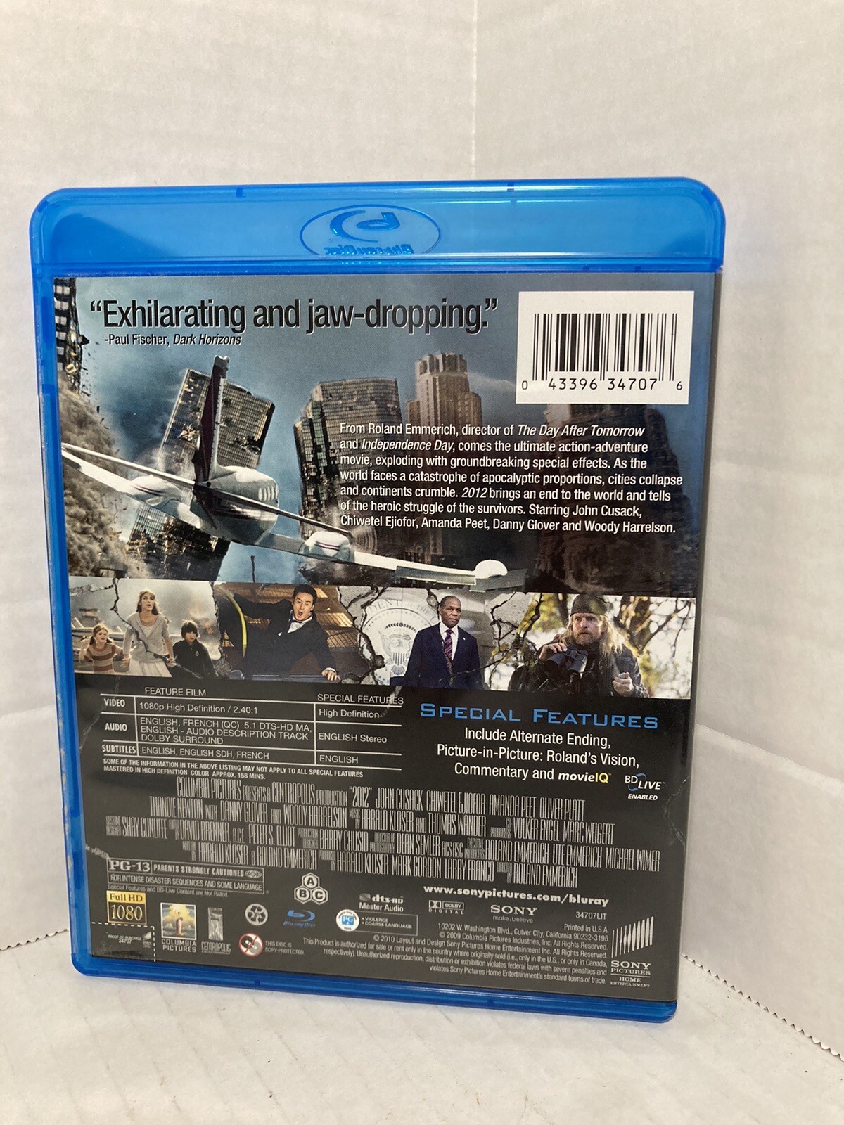 2012 Blu-Ray HD 2009 Like New John Cusack 158 Minutes