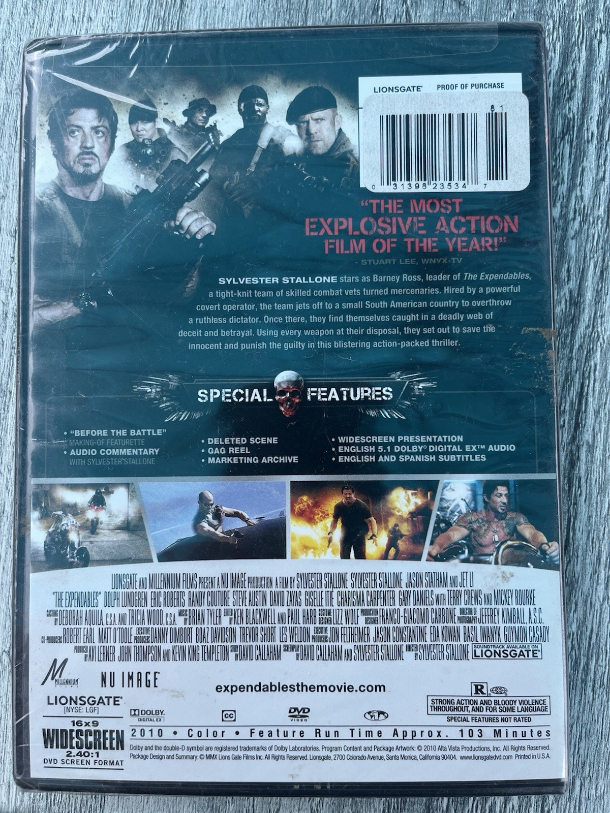 Lionsgate The Expendables (2010) Promo DVD R Stallone Statham Widescreen Subs