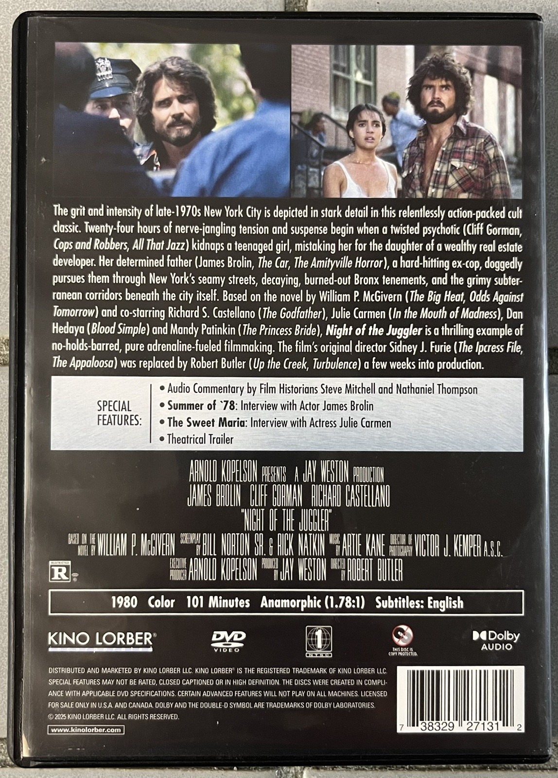 Night Of The Juggler DVD (1980) James Brolin Cliff Gorman Richard Castellano